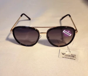 Piranha Womens Fashion Sunglasses Style # 62100 Black & Gold - Picture 1 of 5