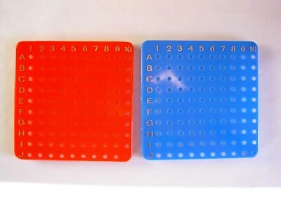 #D351 Merit Battleships Spare Plastic Boards Vintage spares Replacement 1970's - Image 1 of 3