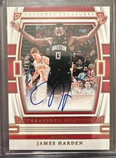 2022-23 National Treasures James Harden GOLD ON CARD AUTO Treasured Moments /10!