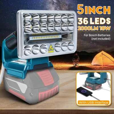 LED Arbeitsleuchte Werkstattlampe Für Bosch Akku 14.4/20V Taschenlampe Strahler - Bild 1 von 4