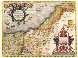 1574 Mappa di Terra Santa Palestina Medio Oriente Wall Art Poster Stampa Decorazione - Foto 1 di 2