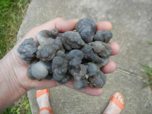 Nódulos de calcedonia desierto del Sahara negro Marruecos 1 lb - Imagen 1 de 1