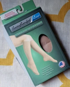 QCS Womens Medical Socks 15-20 mmHg Beige X-Large Moderate Compression - Picture 1 of 5