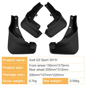 4pcs Mudflaps Mud flap Splash Guards Mudguards For 2019-2023 Audi Q3 Sport - Picture 1 of 12