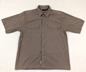 Eastern Mountain Sports Men's Shirt Short Sleeve Button Up Brown XL - Picture 1 of 12