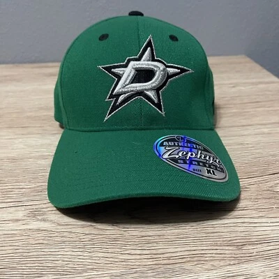 Zephyr NHL Dallas Stars "DH” Structured Curved Bill True Fitted Hat BRAND NWT - Image 1 of 4