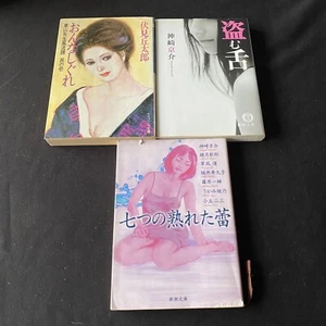 Japanese Novel Books Lot 3 Random Erotic Kyosuke Kanzaki 官能小説 神崎京介 伏見兵太郎 睦月影郎 草凪 - Picture 1 of 12