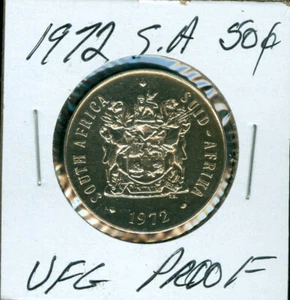 1972 SOUTH AFRICA 50 CENTS ULTRA FINEST PROOF    99 CENTS SHIPPING  . - Picture 1 of 2