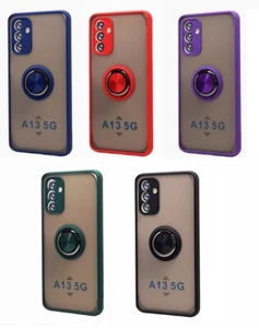 TPU Case w/Magnetic Ring Matte Clear Back Soft Shockproof for Samsung A13 5G - Picture 1 of 9