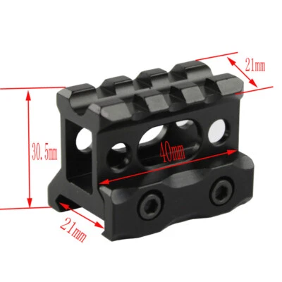 Tactical 20mm Picatinny/Weaver Rail Scope Riser Mount for Red Dot Scope Sight - Image 1 of 4