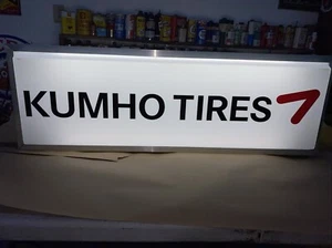 Kumho Tires Dealer Lighted Double Sided Sign 2 Sided Nice Check Out The Pics - Picture 1 of 21