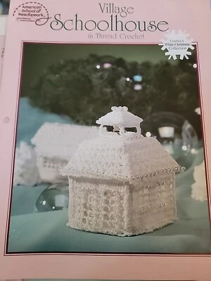 Village School House Thread Crochet Leaflet White Christmas Collection  - Image 1 of 2