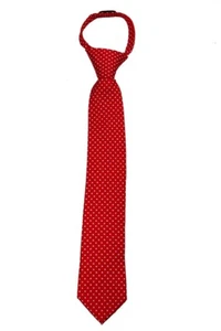 Corbata con cremallera de puntos rojos y blancos para hombre bodas formales graduaciones - Imagen 1 de 2