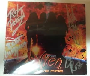 VIXEN LIVE FIRE BRAND NEW FULLY SIGNED RARE SLIPCASE DELUXE CD AND PROMO T-SHIRT - Picture 1 of 4