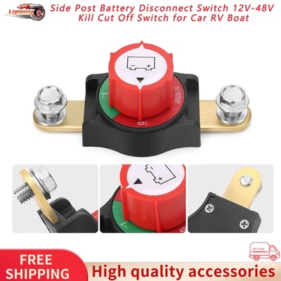 Side Post Battery Disconnect Switch 12V-48V Kill Cut Off Switch for Car RV Boat - Image 1 of 4