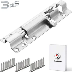 Barrel Bolt - Upgrade Door Bolt Slide Lock Latch with 24 Screws, Stainless St... - Picture 1 of 7
