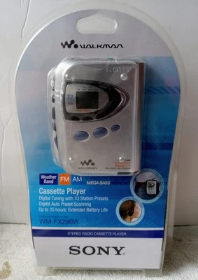 Reproductor de casete estéreo Sony Walkman WM-FX290W FM AM radio portátil plateado sellado Foto 1 de 3