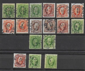 König Oscar II Sammlung 17 Marken Halland Kreisstempel Schweden Eldsberga - Bild 1 von 1