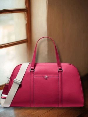 Michael Kors Jet Set Viaje Mujeres XL Fin de semana Bolsa de equipaje de lona Frambuesa oscura Foto 1 de 4