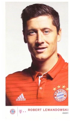Autogrammkarte FC Bayern München 2016/17 Nr. 9 - Robert Lewandowski - Bild 1 von 2