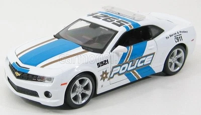 MODELLINO AUTO STATICO MAISTO CHEVROLET CAMARO SS RS POLICE 2010 BIANCO BLU 1/24 - Immagine 1 di 4