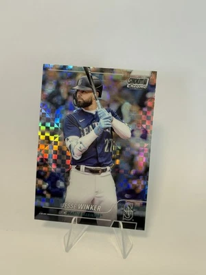 Jesse Winker—2022 Stadium Club Chrome Baseball-#86 X-Fractor - Image 1 of 4