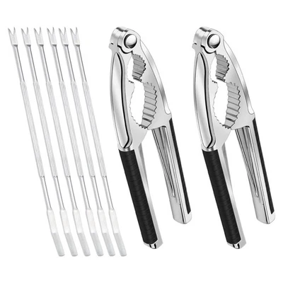 Cascanueces, 8 Piezas Multiusos Acero Inoxidable Mariscos Galleta Nueces, No-s... Foto 1 de 4