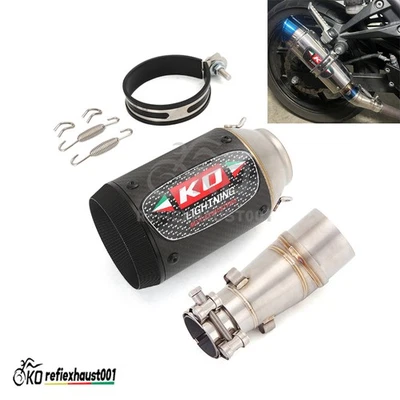 Silenciador deslizable 51 mm tubo de escape medio para Kawasaki Ninja 300 Z300 2013-2018 Foto 1 de 4