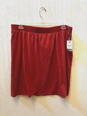 Falda Sonoma para mujer roja lisa hasta la rodilla cintura elástica L nueva con etiquetas Foto 1 de 4