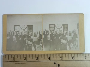 Waterville New Hampshire Stereoview Hinckley Family Centennial Antique c1876 - Picture 1 of 2