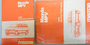 1989 Mazda MPV Servicio Tienda Reparación Manual Juego Fábrica OEM Raro El A M P - Imagen 1 de 5
