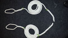 Mooring Ropes - 2 x 4metres of 12mm white  nylon rope for boats and sailing