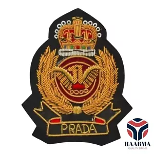 Prada Royal hand embroidered blazer badge, Bullion wire emblem patches crests - Picture 1 of 3