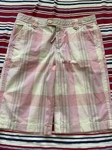 Juice Couture Bermuda Bike Shorts Vintage Plaid  Girls Size 14 - Picture 1 of 6