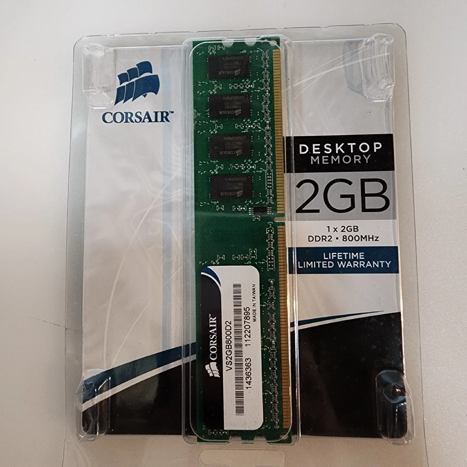 Corsair 2GB DDR 800 MHz Desktop Memory VS2GB800D2 New - Image 1 of 4