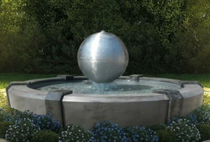 Gartenspringbrunnen Komplettsystem mit Edelstahlkugel Springbrunnen Art.2350/BL - Bild 1 von 16