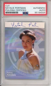 2022 Topps Star Wars Natalie Portman SIGNED Cut Autograph Padme Amidala PSA DNA - Picture 1 of 2