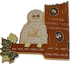 Lions International Lioness District 4-C3 Convention 1987 Concord CA Lapel Pin