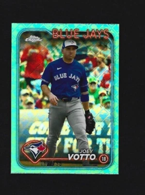 2024 Topps Chrome Logofractor Joey Votto #171 Aqua Refractor /199 - Image 1 of 2
