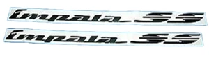 94-96 Impala SS Green Gray Metallic Factory 1/4 Panel Emblems NEW GM PAIR - Picture 1 of 2