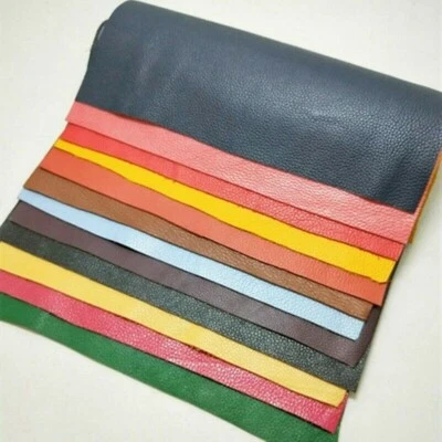 Real Genuine Leather Fabric First Layer Cowhide Scrap Material Hide Cut Soft Sew - Image 1 of 4