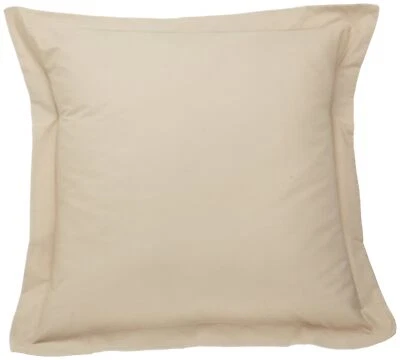 FRESH IDEAS Poplin Tailored Pillow Sham Euro 26x26 inches Mocha - Image 1 of 4