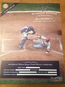 Milwaukee Brewers 2012 Official Scorecard Vs Houston Astros Lucroy Cover - Picture 1 of 2