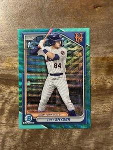 2024 Bowman Draft BDC-138 Trey Snyder 1st Bowman Aqua Wave Refractor SP /125 - Bild 1 von 2