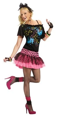 Fun World 80s Pop Party Cyndi Lauper Retro Adult Womens Halloween Costume 122564 - Image 1 of 3