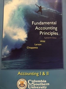 FUNDAMENTAL ACCOUNTING PRINCIPLES, 18TH EDITION By John J. Wild. B31 - Picture 1 of 1