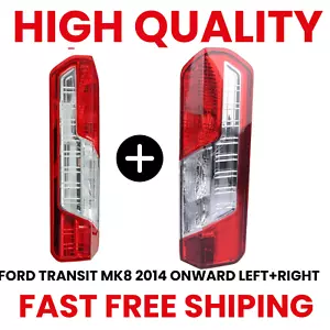 REAR TAIL LIGHT LAMP LENS LEFT & RIGHT FOR FORD TRANSIT MK8 (2014+ONWARDS) - Picture 1 of 1