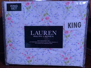 NEW Ralph Lauren Petite Floral King Sheet Set French Country Cottage Core - Picture 1 of 5