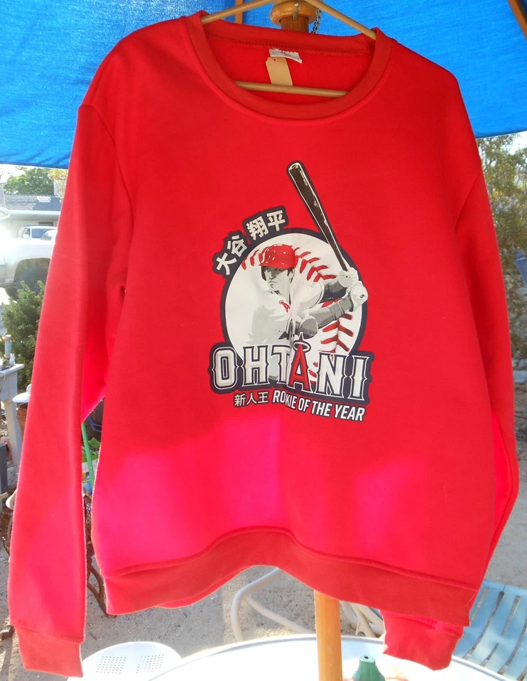 OHTANI ANGELS BASEBALL ROOKIE OF THE YEAR SWEATSHIRT X-LARGE - Image 1 of 1