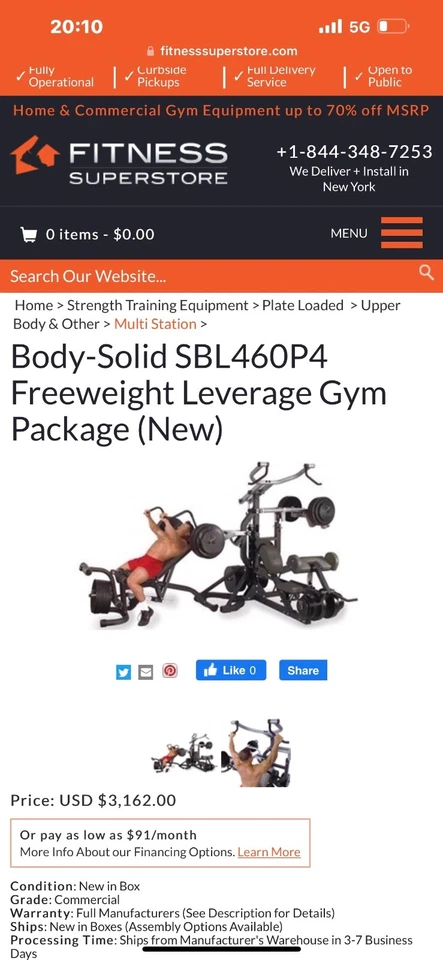 Body Solid Leverage Gym still in boxes. Also is 260 lbs Rogue Bumper Plate set. - Image 1 of 4